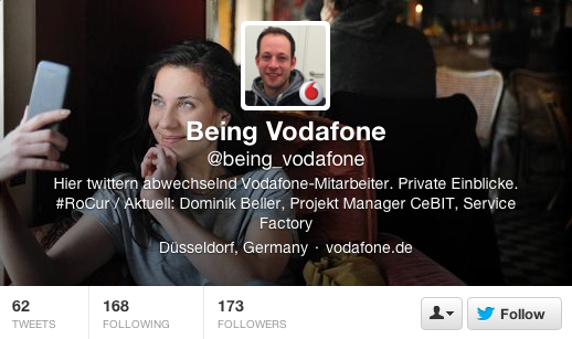 Being Vodafone Twitter Profil