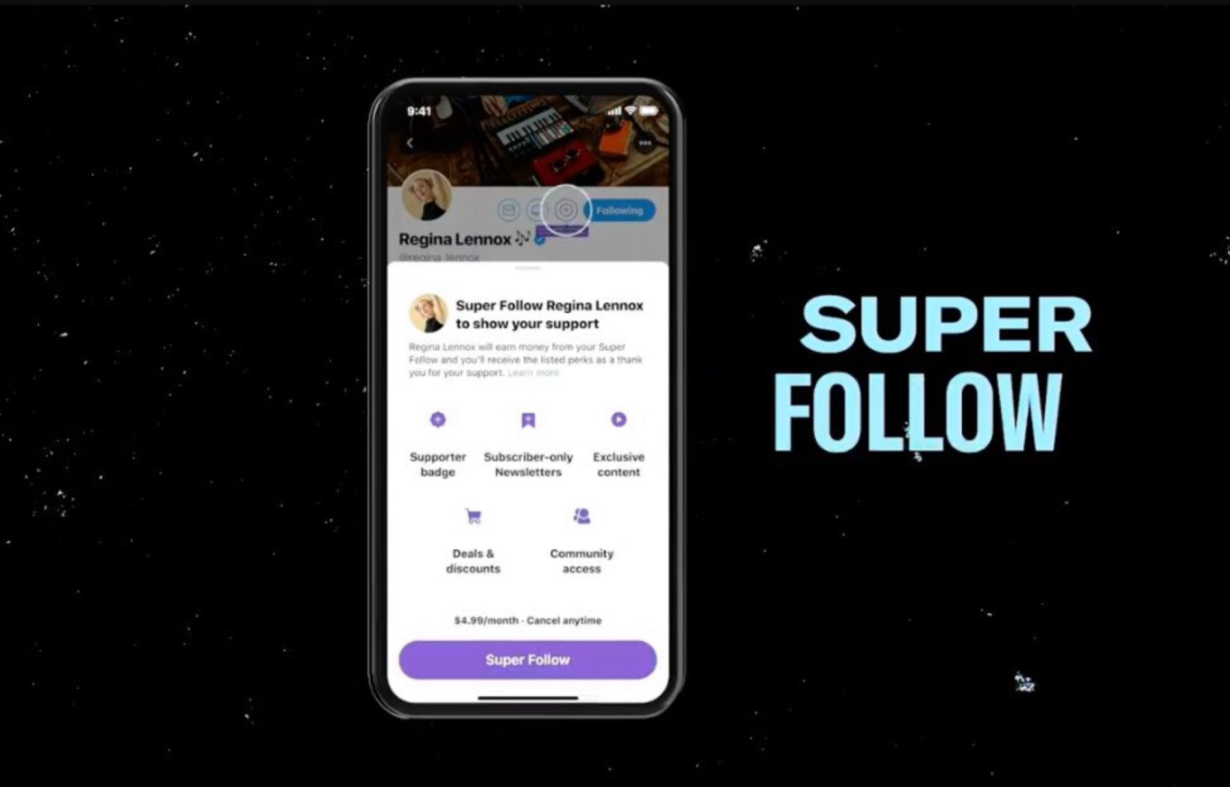 Super Follow das neue Feature bei Twitter. 