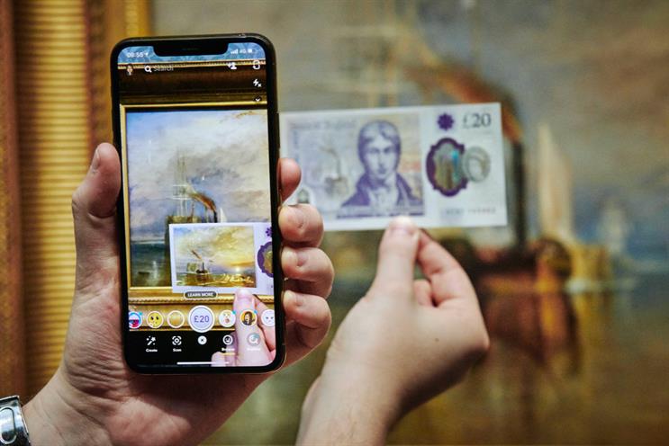 Snapchat: lens uses AR to bring to life Turner's artwork