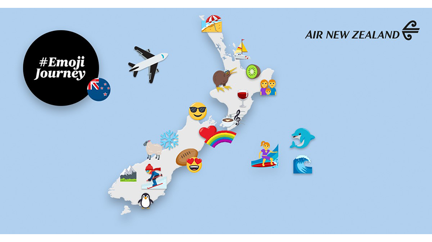 Air New Zealand vous aide à trouver votre destination idéale grâce aux emojis