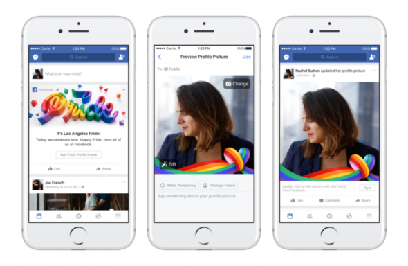 Facebook se met aux arcs-en-ciel pour célébrer le mois de la Gay Pride