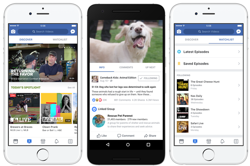 Facebook veut favoriser les contenus longs, et introduira des pre-roll pour Watch.
