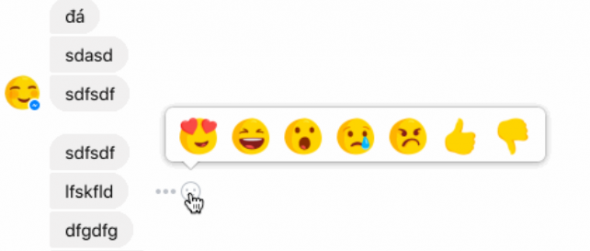 Facebook teste les réactions dans les conversations Messenger