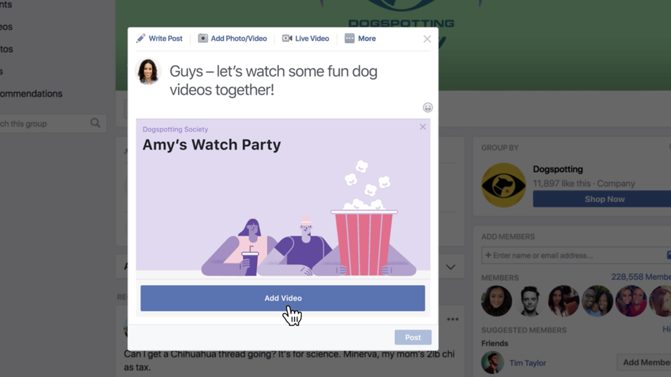 Watch Parties de Facebook est aujourd'hui disponible à l'ensemble des utilisateurs