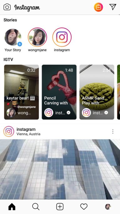 Instagram teste un nouveau format de promotion pour IGTV