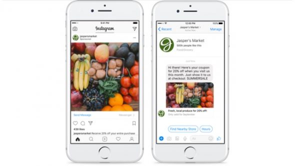 Nouveauté Instagram : les campagnes click to Messenger