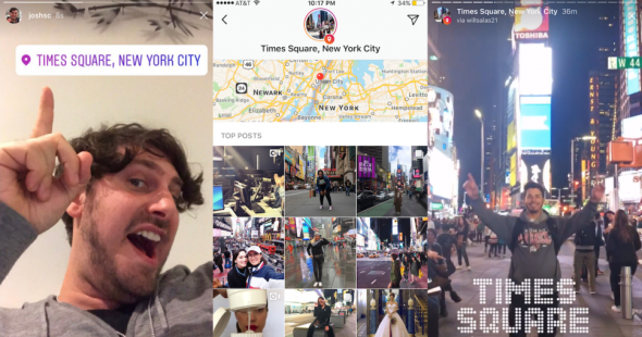 Instagram teste les localisations de ses stories