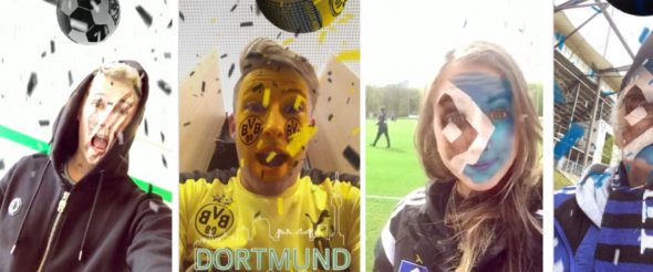 Snapchat crée des filtres pour les meilleurs club de la Bundesliga