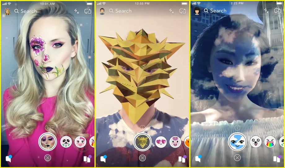 Des filtres personnalisés sur Snapchat