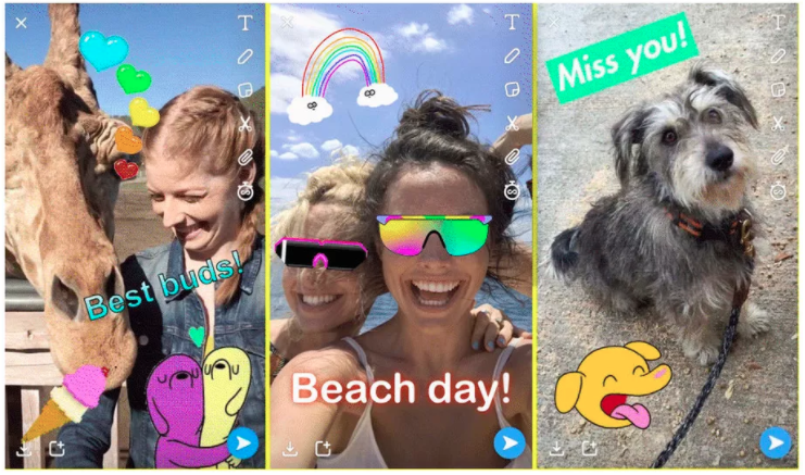 Snapchat intègre Giphy et crée un onglet spécifique pour gérer les stories