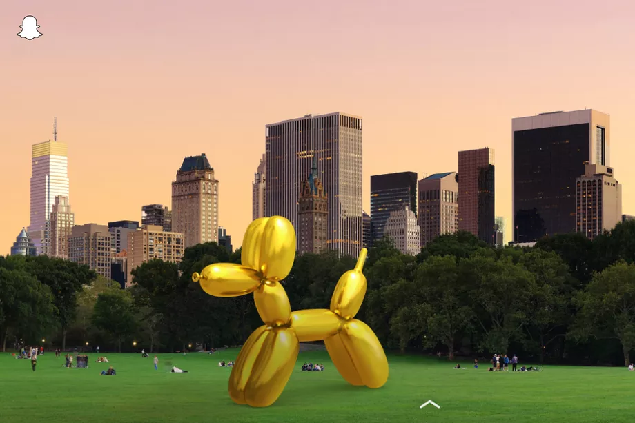Snapchat x Jeff Koons : l’art en réalité augmentée !