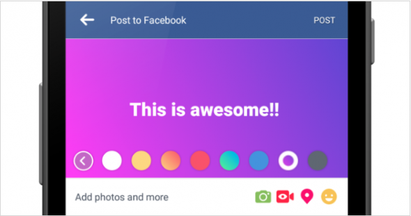 Facebook lance les fonds de couleurs pour les statuts