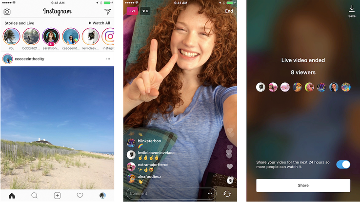 Instagram Stories hits 250M daily users, adds Live video replays