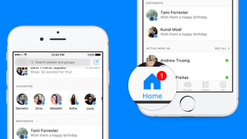 facebook cree le bouton home pour messenger