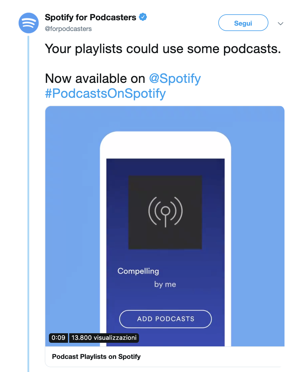 Spotify podcast playlist
