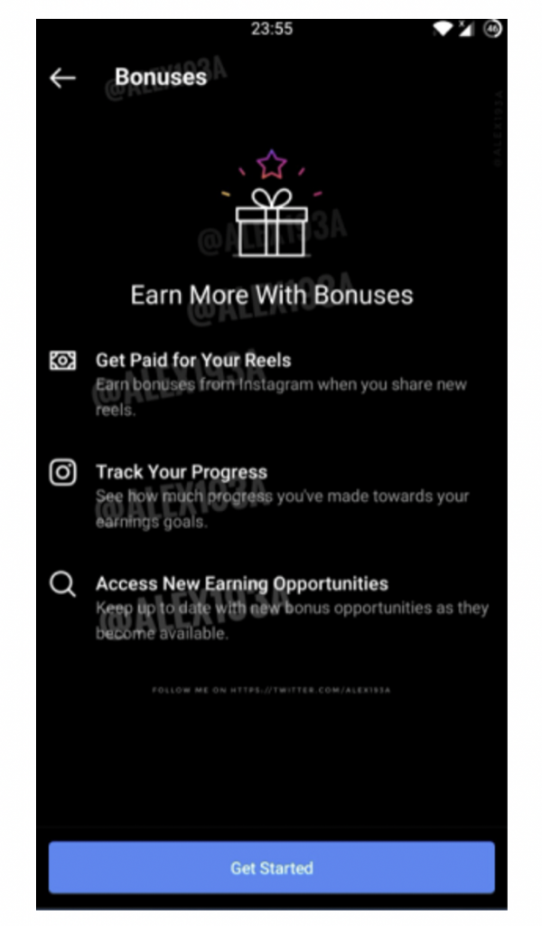 instagram lancia novità: bonuses payment