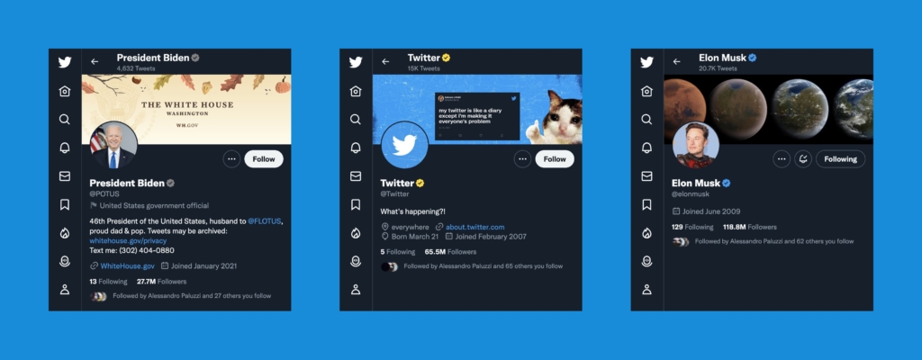 Twitter: spunte di diversi colori a seconda dell'account
