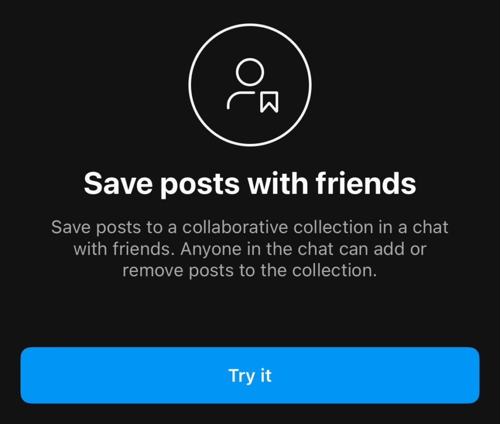 Instagram: salva post con gli amici