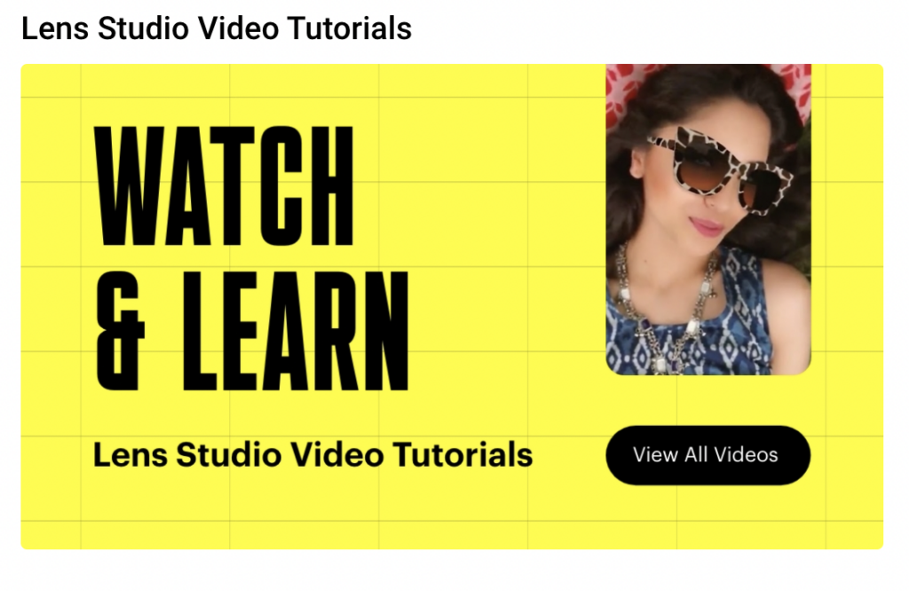 Snapchat studio video tutorial per AR