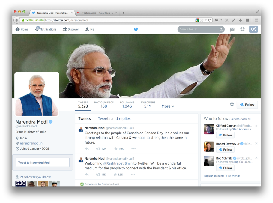 Indian-Prime-Minister-overtakes-Indonesian-President-to-become-Twitters-third-most-followed-leader