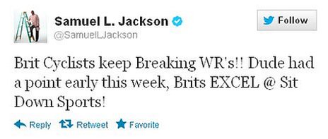 Screenshot of Samuel L Jackon's tweet