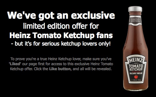 Heinz Tomato Ketchup limited edition Facebook launch