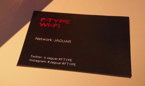 Wi-Fi Card at F-TYPE Launch Event
