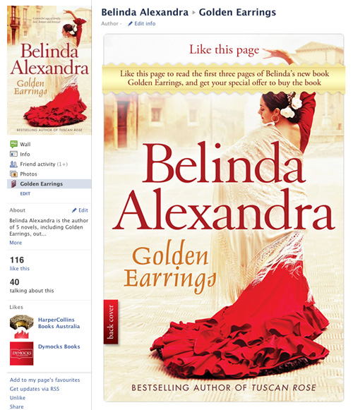 Belinda alexandra Golden Earrings HarperCollins Facebook app