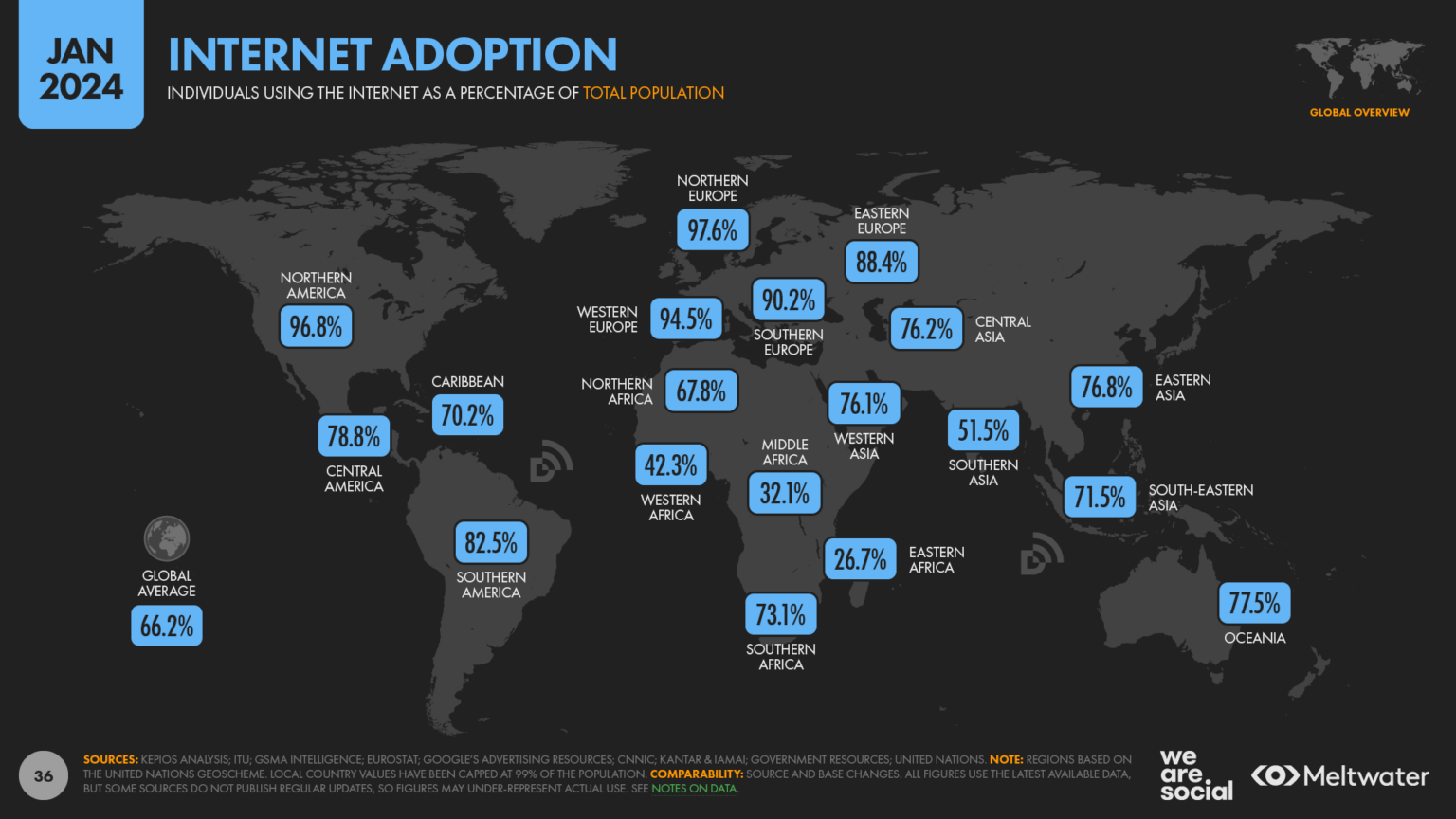 11 Internet Adoption Map DataReportal Digital 2024 Global Overview Report Slide 36 1536x864 