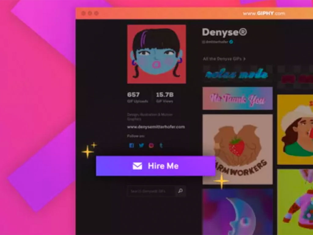 GIPHY Helps Artists Get Gigs With New Hire Me Button
