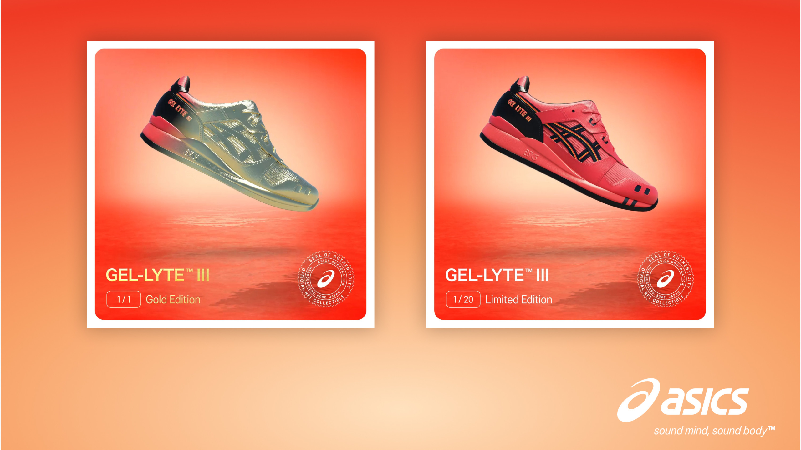 Asics 'Sunrise Red' NFT Collection Release Date July 2021 | Sole Collector